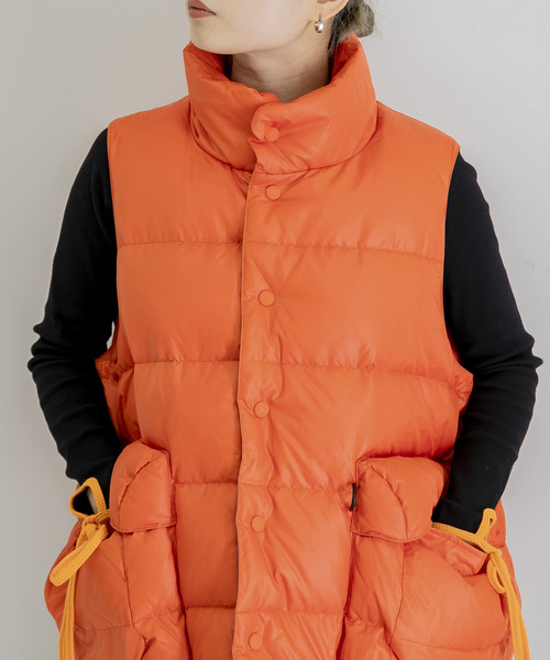 DAIWA PIER39（ダイワピア39）の「DAIWA PIER39　TE BACK PACKER DOWN VEST（ダウンベスト・レディース・イエロー/オレンジ/グリーン・FREE）」の22枚目の写真