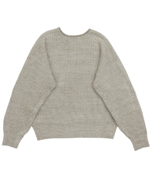 select MOCA(セレクトモカ)の「キーネックミックス編みプルオーバー(ニット/セーター・レディース・グレイッシュベージュ/ブラック・FREE)」の19枚目の写真