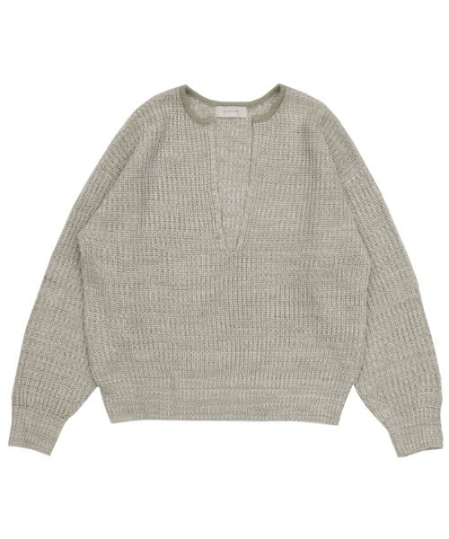 select MOCA(セレクトモカ)の「キーネックミックス編みプルオーバー(ニット/セーター・レディース・グレイッシュベージュ/ブラック・FREE)」の18枚目の写真