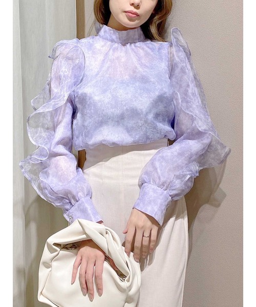 dazzlin（ダズリン）の「ミストパステルブラウス（シャツ/ブラウス・レディース・ピンク/グレー/パープル・FREE）」の2枚目の写真