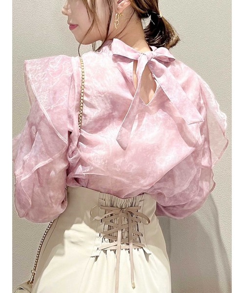 dazzlin（ダズリン）の「ミストパステルブラウス（シャツ/ブラウス・レディース・ピンク/グレー/パープル・FREE）」の3枚目の写真