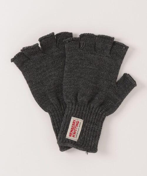 NEWBERRY KNITTING(ニューベリーニッティング)の「NEWBERRY KNITTING/ニューベリーニッティング ACRYLIC FINGERLESS GLOVE アクリルフィンガーレスグローブ 手袋(手袋・メンズ・チャコール/イエロー/オレンジ/ブラック・F)」の2枚目の写真
