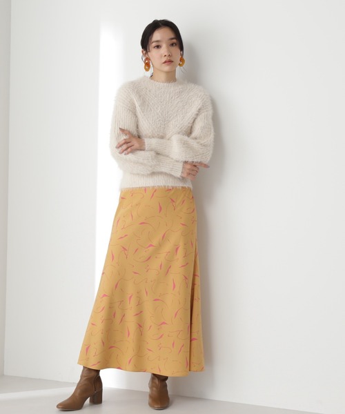 NATURAL BEAUTY BASIC(ナチュラルビューティーベーシック)の「リリヤーンニット(ニット/セーター・レディース・パープル/ベージュ/ダークブルー・MEDIUM)」の6枚目の写真