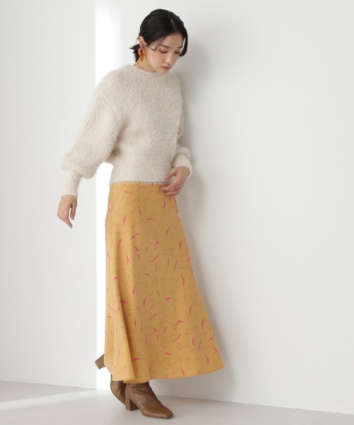 NATURAL BEAUTY BASIC(ナチュラルビューティーベーシック)の「リリヤーンニット(ニット/セーター・レディース・パープル/ベージュ/ダークブルー・MEDIUM)」の8枚目の写真