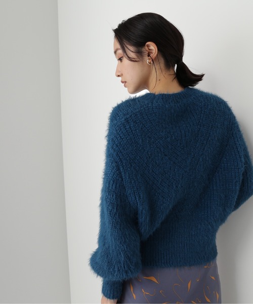 NATURAL BEAUTY BASIC(ナチュラルビューティーベーシック)の「リリヤーンニット(ニット/セーター・レディース・パープル/ベージュ/ダークブルー・MEDIUM)」の11枚目の写真