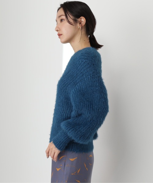 NATURAL BEAUTY BASIC(ナチュラルビューティーベーシック)の「リリヤーンニット(ニット/セーター・レディース・パープル/ベージュ/ダークブルー・MEDIUM)」の10枚目の写真