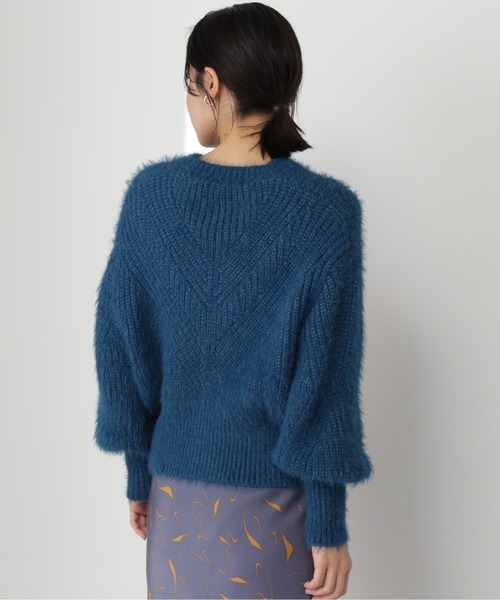 NATURAL BEAUTY BASIC(ナチュラルビューティーベーシック)の「リリヤーンニット(ニット/セーター・レディース・パープル/ベージュ/ダークブルー・MEDIUM)」の12枚目の写真