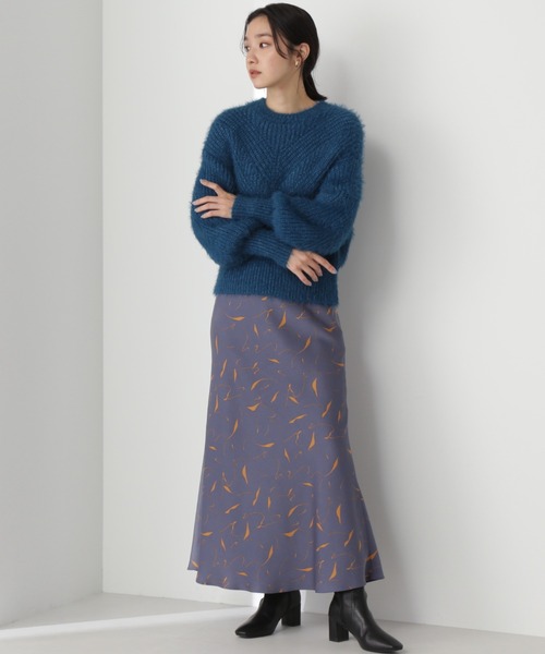 NATURAL BEAUTY BASIC(ナチュラルビューティーベーシック)の「リリヤーンニット(ニット/セーター・レディース・パープル/ベージュ/ダークブルー・MEDIUM)」の13枚目の写真