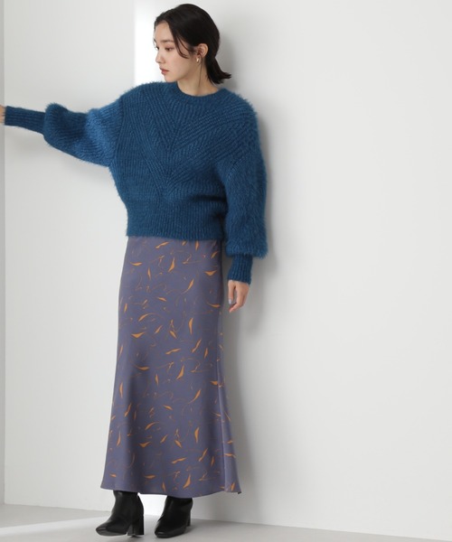 NATURAL BEAUTY BASIC(ナチュラルビューティーベーシック)の「リリヤーンニット(ニット/セーター・レディース・パープル/ベージュ/ダークブルー・MEDIUM)」の14枚目の写真