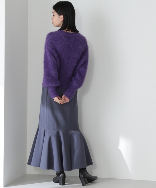 NATURAL BEAUTY BASIC(ナチュラルビューティーベーシック)の「リリヤーンニット(ニット/セーター・レディース・パープル/ベージュ/ダークブルー・MEDIUM)」の22枚目の写真