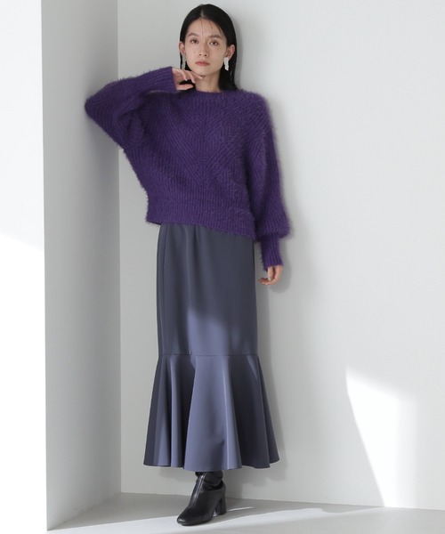 NATURAL BEAUTY BASIC(ナチュラルビューティーベーシック)の「リリヤーンニット(ニット/セーター・レディース・パープル/ベージュ/ダークブルー・MEDIUM)」の20枚目の写真