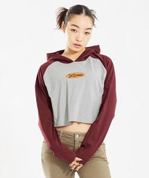X-girl | HOODED RAGLAN L/S TEE(パーカー)