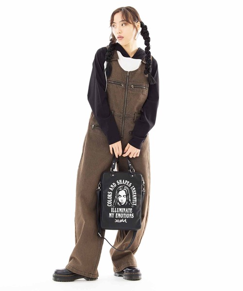 X-girl（エックスガール）の「HOODED RAGLAN L/S TEE（パーカー