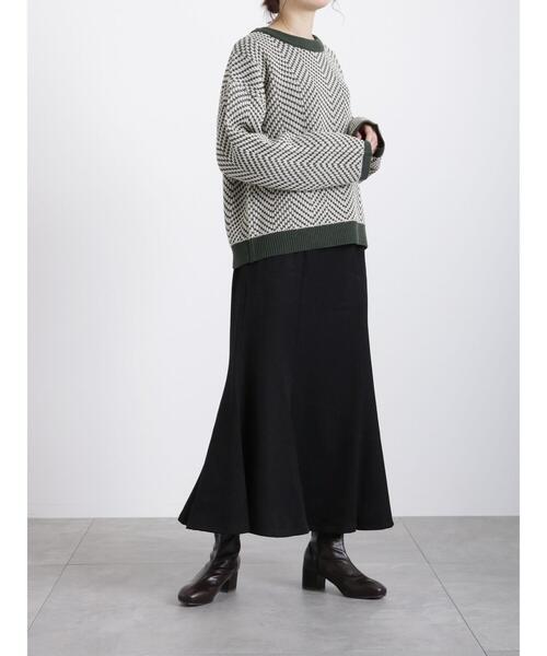 Samansa Mos2 blue（サマンサモスモスブルー）の「マーメイドフレアスカート（スカート・レディース・グレー/イエロー/ブラック・ﾌﾘ-）」の8枚目の写真