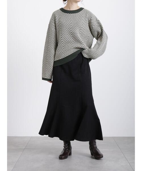 Samansa Mos2 blue（サマンサモスモスブルー）の「マーメイドフレアスカート（スカート・レディース・グレー/イエロー/ブラック・ﾌﾘ-）」の9枚目の写真