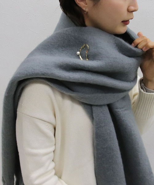 TITE IN THE STORE（ティテ　インザ　ストア）の「ボリュームマフラー（ストール/ショール・レディース・ベージュ/グリーン/ホワイト/グレー/パープル/ミント・FREE）」の18枚目の写真