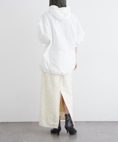 Omekashi(オメカシ)の「【オケージョンにも対応◎】フリンジジャガードスカート(スカート・レディース・オフホワイト/ブラック・FREE)」の10枚目の写真