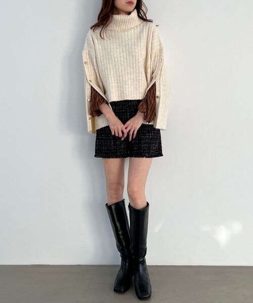 MAJESTIC LEGON（マジェスティックレゴン）の「wavyレーストップス（その他トップス・レディース・ベージュ/ブラウン/アイボリー・MEDIUM）」の7枚目の写真