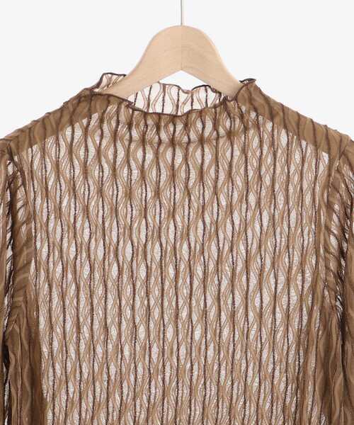 MAJESTIC LEGON（マジェスティックレゴン）の「wavyレーストップス（その他トップス・レディース・ベージュ/ブラウン/アイボリー・MEDIUM）」の14枚目の写真