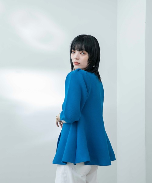 Eimee Law（エイミーロウ）の「コクーンラインニットプルオーバー・カーデ（ニット/セーター・レディース・ブラック/ブルー/アイボリー/ライトグレー・38）」の18枚目の写真