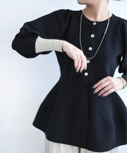 Eimee Law（エイミーロウ）の「コクーンラインニットプルオーバー・カーデ（ニット/セーター・レディース・ブラック/ブルー/アイボリー/ライトグレー・38）」の21枚目の写真