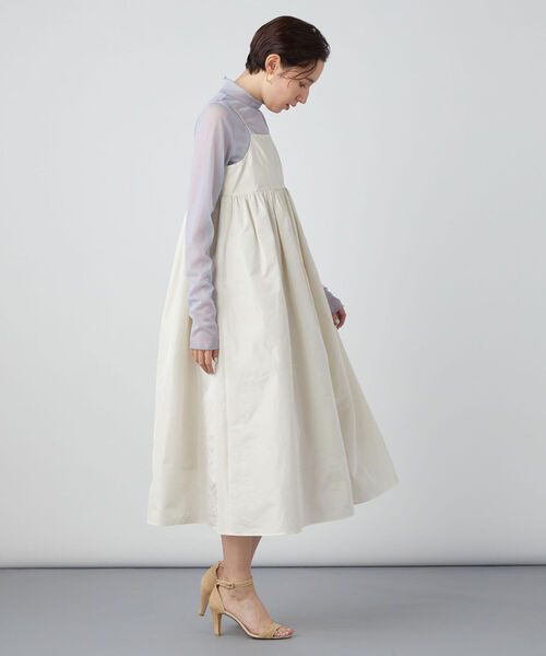 NOLLEY’S Sophi（ノーリーズソフィ）の「ウォッシャブルシャンブレータフタキャミワンピース（ワンピース・レディース・オフホワイト/ブラック・38）」の8枚目の写真
