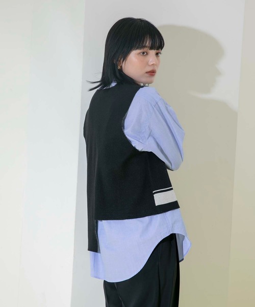 エイミーロウアシンメトリーニットベスト Eimee Law（エイミーロウ）の「アシメデザインニットベスト