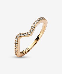 PANDORA | スパークリング ウェーブ ゴールド リング(リング)