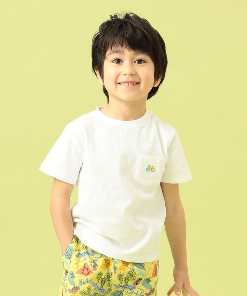 BEAMS mini（ビームスミニ）の「BEAMS mini / Bicycle ワッペン Tシャツ 23SS（90～150cm）（Tシャツ/カットソー・キッズ・オフホワイト/ブラック×ホワイト/グレー×ホワイト・90/100/110/120/130/140/150）」の8枚目の写真