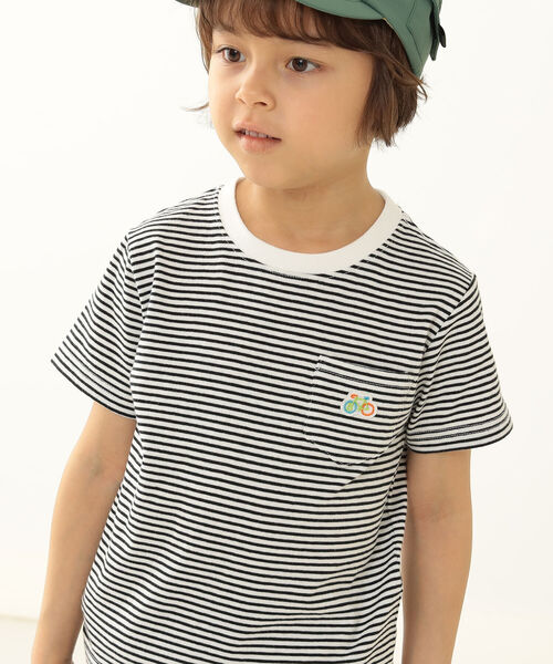 BEAMS mini（ビームスミニ）の「BEAMS mini / Bicycle ワッペン Tシャツ 23SS（90～150cm）（Tシャツ/カットソー・キッズ・オフホワイト/ブラック×ホワイト/グレー×ホワイト・90/100/110/120/130/140/150）」の17枚目の写真