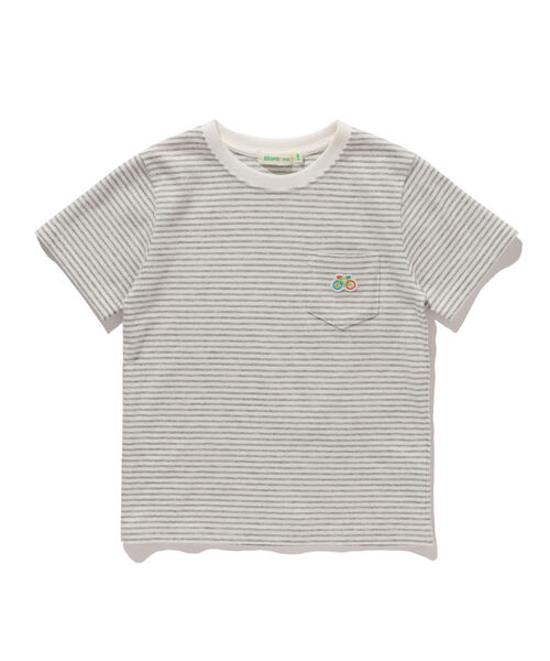 BEAMS mini（ビームスミニ）の「BEAMS mini / Bicycle ワッペン Tシャツ 23SS（90～150cm）（Tシャツ/カットソー・キッズ・オフホワイト/ブラック×ホワイト/グレー×ホワイト・90/100/110/120/130/140/150）」の18枚目の写真