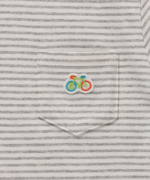BEAMS mini（ビームスミニ）の「BEAMS mini / Bicycle ワッペン Tシャツ 23SS（90～150cm）（Tシャツ/カットソー・キッズ・オフホワイト/ブラック×ホワイト/グレー×ホワイト・90/100/110/120/130/140/150）」の10枚目の写真