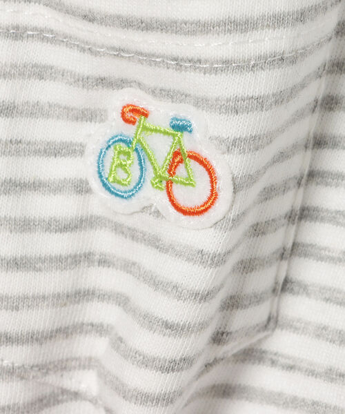 BEAMS mini（ビームスミニ）の「BEAMS mini / Bicycle ワッペン Tシャツ 23SS（90～150cm）（Tシャツ/カットソー・キッズ・オフホワイト/ブラック×ホワイト/グレー×ホワイト・90/100/110/120/130/140/150）」の21枚目の写真