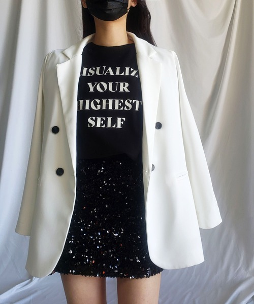 me+em select（ミームセレクト）の「スパンコールミニスカパン【 韓国製 】（スカート・レディース・ブラック/アイボリー/グレー・FREE）」の22枚目の写真