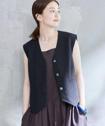 IENA | ツイードテーラードベスト(ベスト)