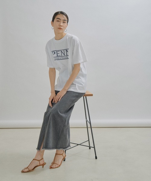 SALON adam et rope'（サロン アダム エ ロペ）の「[ご好評につき追加！]【WEB限定】【GOOD ROCK SPEED】Collage Logo T（Tシャツ/カットソー・レディース・イエロー/ネイビー/ホワイト・FREE）」の5枚目の写真