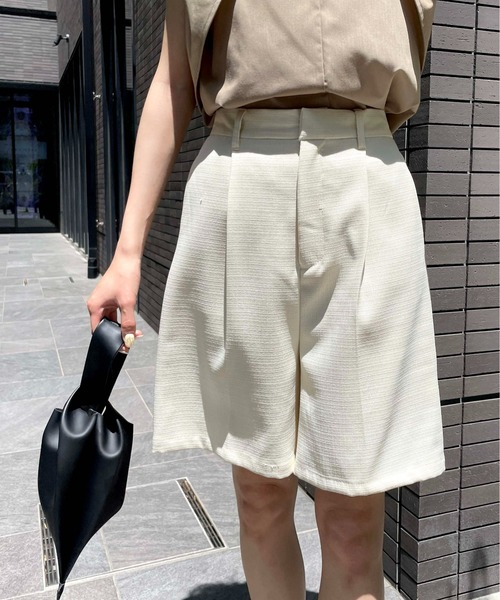 Meli rich（メリーリッチ）の「リネンライクハーフパンツ（その他パンツ・レディース・カーキ/ブラック/アイボリー・FREE）」の2枚目の写真