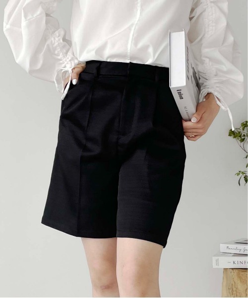 Meli rich（メリーリッチ）の「リネンライクハーフパンツ（その他パンツ・レディース・カーキ/ブラック/アイボリー・FREE）」の3枚目の写真