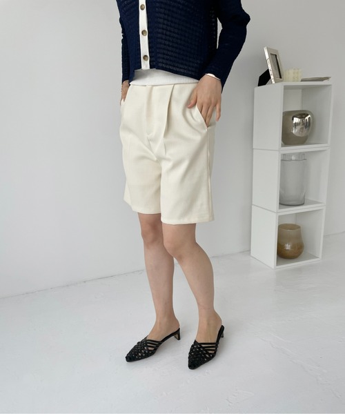 Meli rich（メリーリッチ）の「リネンライクハーフパンツ（その他パンツ・レディース・カーキ/ブラック/アイボリー・FREE）」の6枚目の写真