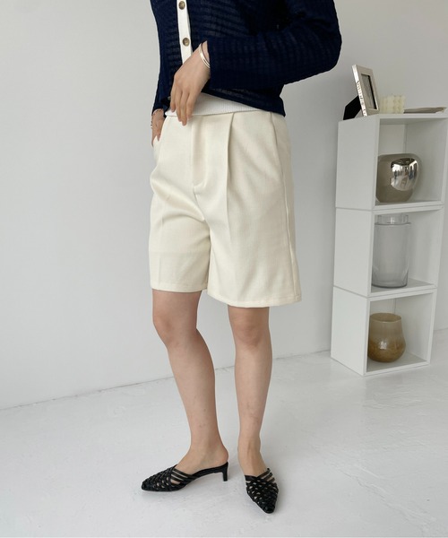 Meli rich（メリーリッチ）の「リネンライクハーフパンツ（その他パンツ・レディース・カーキ/ブラック/アイボリー・FREE）」の7枚目の写真