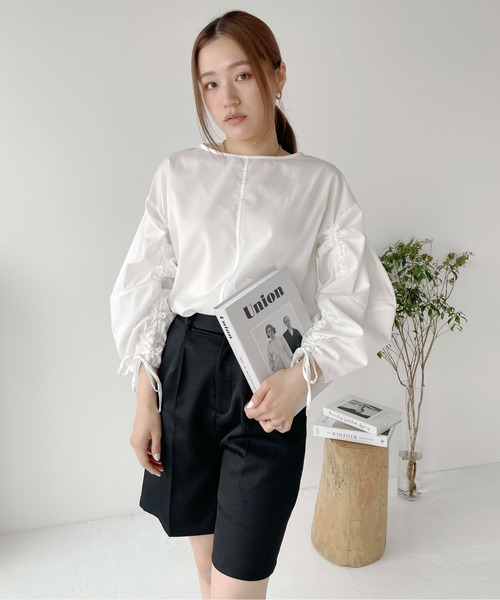 Meli rich（メリーリッチ）の「リネンライクハーフパンツ（その他パンツ・レディース・カーキ/ブラック/アイボリー・FREE）」の14枚目の写真