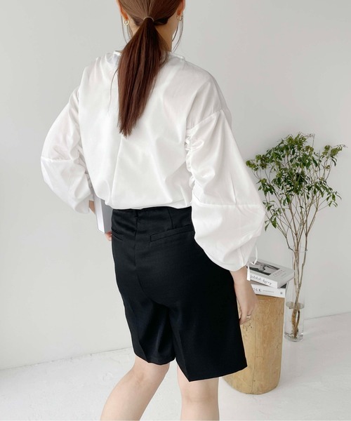 Meli rich（メリーリッチ）の「リネンライクハーフパンツ（その他パンツ・レディース・カーキ/ブラック/アイボリー・FREE）」の17枚目の写真