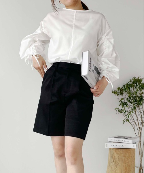 Meli rich（メリーリッチ）の「リネンライクハーフパンツ（その他パンツ・レディース・カーキ/ブラック/アイボリー・FREE）」の18枚目の写真