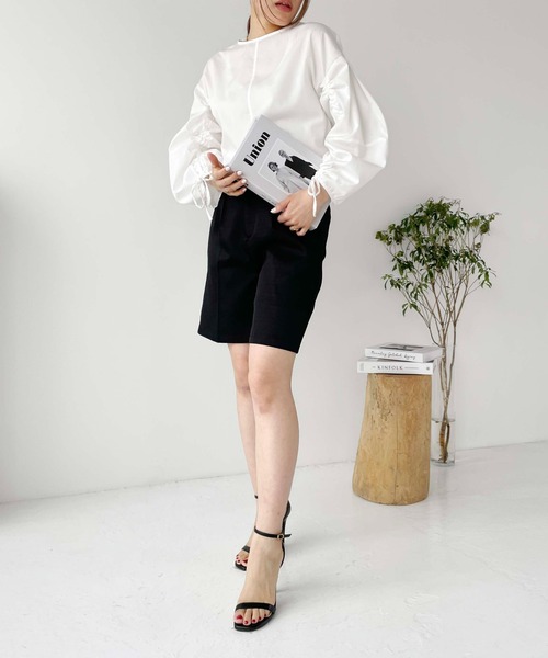 Meli rich（メリーリッチ）の「リネンライクハーフパンツ（その他パンツ・レディース・カーキ/ブラック/アイボリー・FREE）」の19枚目の写真