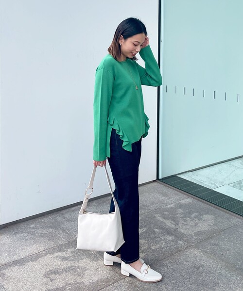 OPAQUE.CLIP（オペークドットクリップ）の「◆メタルリングワンショルダーバッグ（ショルダーバッグ・レディース・オフホワイト/ブラック・00）」の8枚目の写真