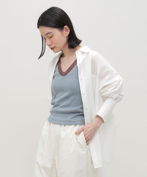 NANO universe(ナノユニバース)の「Robert P. Miller/別注 CUP付V/N Cami(キャミソール・レディース・ブラック/ライム/その他1/アイボリー・FREE)」の7枚目の写真