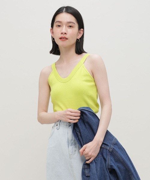 NANO universe(ナノユニバース)の「Robert P. Miller/別注 CUP付V/N Cami(キャミソール・レディース・ブラック/ライム/その他1/アイボリー・FREE)」の11枚目の写真