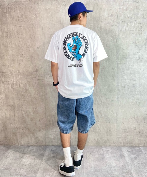 SANTA CRUZ（サンタクルーズ）の「【ムラサキスポーツ別注】SANTACRUZ/サンタクルーズ オーバーサイズ バックプリントTシャツ/スクリ―ミングハンド クルーネックTee  OSWSS S/S TEE Tシャツ 502231406（Tシャツ/カットソー・メンズ・ホワイト/オレンジ/ブラック・M/XL/L）」の21枚目の写真