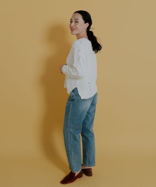 Kari & lili（カウリアンドリィリィ）の「cable knit PO（ニット/セーター・レディース・ホワイト/ブラック・FREE）」の14枚目の写真