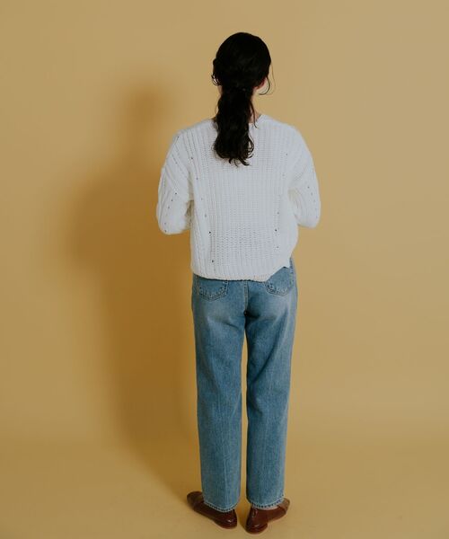 Kari & lili（カウリアンドリィリィ）の「cable knit PO（ニット/セーター・レディース・ホワイト/ブラック・FREE）」の16枚目の写真